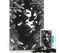 Mujer Entre follaje,Rompecabezas de 1000 Piezas para Adultos Piensa,Entrena,Juega Cierre Seguro,sin Piezas Sueltas aliviar el estrés (50x75cm)