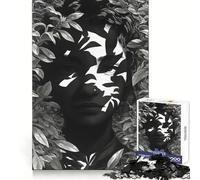 Mujer Entre follaje Rompecabezas para Adultos 1000 Piezas Pensamiento Claro Escape Relajante Bordes precisos (38x52cm)