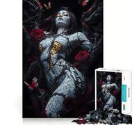 Mujer Entre vides y Rosas Rompecabezas para Adultos 1000 Piezas Desarrollo de la Memoria Divertido Ajuste Estable Sin Piezas Que se muevan Compacto Divertido para el Tiempo de Juego en Familia