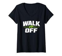Mujer Entrenador Divertido de Walk It Off Camiseta Cuello V