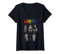 Mujer Entrenamiento del Orgullo de anatomía Muscular LGBTQ Fitness Camiseta Cuello V