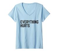 Mujer Entrenamiento Todo Duele Gimnasio Humor Peso Muerto Decir Hombres Mujeres Camiseta Cuello V