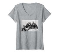 Mujer Entrevista a Eric Morecambe y Ernie Wise Comedy Duo 1974 Camiseta Cuello V