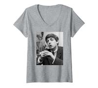 Mujer Entrevista de Paul Mccartney The Beatles Beatlemania 1963 Camiseta Cuello V