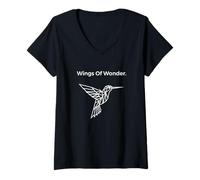 Mujer Entusiasta de los colibríes Wings of Wonder Camiseta Cuello V
