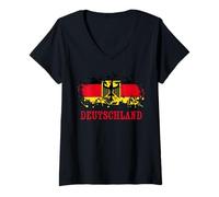 Mujer Entusiastas alemanes para Alemania y Alemania Camiseta Cuello V