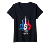 Mujer Epic 250 Years of America Chorros de Humo Camiseta Cuello V