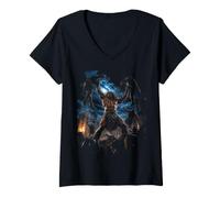 Mujer Epic Bible Story Christian Graphic - Samson Battle Camiseta Cuello V