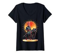 Mujer Epic Ninja Rabbit & Black Panther Camiseta Cuello V