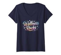 Mujer Epic Wellness Rocks PT Entrenamiento Vacaciones OT Yoga Terapeuta Camiseta Cuello V