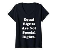 Mujer Equal Rights Are Not Special Rights Statement Camiseta Cuello V