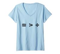 Mujer Equality is Better than Division Equal Rights Math Symbol Camiseta Cuello V