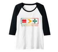 Mujer Equality Is Greater Than Division Juneteenth Afro Men Women Camiseta Manga Raglan