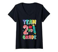 Mujer Equipo 2do Grado Volver a clases Profesor Académico Estudi Camiseta Cuello V