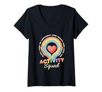Mujer Equipo de Actividades Equipo Terapia Recreativa Enriquecimiento de la Vida Camiseta Cuello V