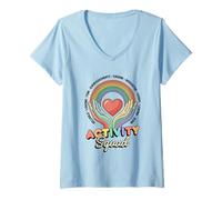 Mujer Equipo de Actividades Equipo Terapia Recreativa Enriquecimiento de la Vida Camiseta Cuello V
