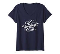Mujer Equipo de amas de casa de Rockstar Housekeeping Crew VACUUMOLOGIST Camiseta Cuello V