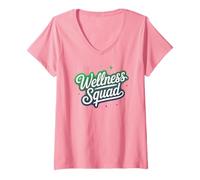 Mujer Equipo de educación física Wellness Squad Yoga Legend Fitness Club Focus Mom Camiseta Cuello V