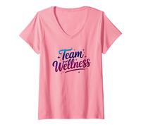 Mujer Equipo de Gimnasio de especialista en acondicionamiento físico del Equipo de Bienestar Camiseta Cuello V