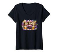 Mujer Equipo de la última Ronda: Equipo Divertido del Equipo de Camiseta Cuello V
