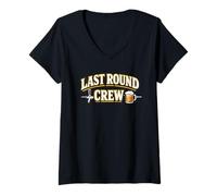 Mujer Equipo de la última Ronda: Equipo Divertido del Equipo de Camiseta Cuello V