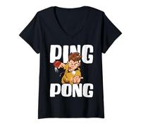Mujer Equipo De Ping Pong Jugador De Tenis De Mesa Tenis De Mesa Camiseta Cuello V