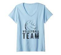 Mujer Equipo de Voleibol Jugador Aficionado Voleibolista Playa Camiseta Cuello V