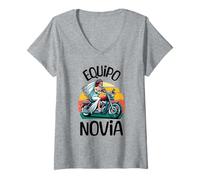 Mujer Equipo Novia: Fiesta de Despedida de Soltera Camiseta Cuello V