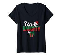 Mujer Equipo Pareja Traviesa Equipo Niza Camiseta Cuello V