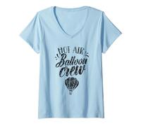 Mujer Equipo piloto de Globos aerostáticos en Globo Camiseta Cuello V