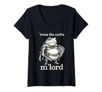 Mujer Era el Divertido Meme Medieval de M'Lord Knight Frog de The Carbs Camiseta Cuello V