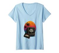 Mujer Eran Mejores Tiempos Retro Nostalgia de los 90 Camiseta Cuello V
