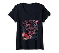 Mujer Érase una Vez un corazón Roto Amante Romance Archer y el Zorro Camiseta Cuello V