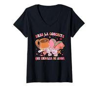 Mujer Eres La Conchita Que Endulza Mi Amor San Valentín Mexicano Camiseta Cuello V