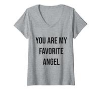 Mujer Eres mi ángel Favorito Camiseta Cuello V