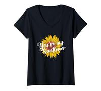 Mujer Eres mi Girasol Camiseta Cuello V