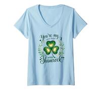 Mujer Eres Mi Trébol De Hojas Verdes Camiseta Cuello V