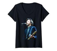 Mujer Eric Clapton Blues Guitarrista En Vivo En El Brighton Centre Camiseta Cuello V