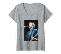 Mujer Eric Clapton Blues Músico En Vivo En El Brighton Centre Camiseta Cuello V