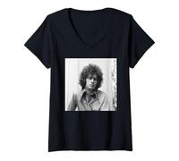 Mujer Eric Clapton Cream Guitarrista Psychedelic Era Retrato 1967 Camiseta Cuello V