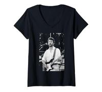 Mujer Eric Clapton Guitarrista Live Aid Concierto Filadelfia EE.UU Camiseta Cuello V