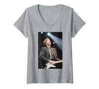 Mujer Eric Clapton Live Británico 1992 Tour Brighton Camiseta Cuello V