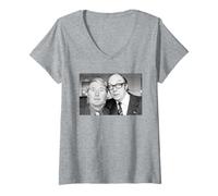 Mujer Eric Morecambe y Ernie Wise Comedy Duo 1974 Camiseta Cuello V