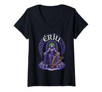 Mujer Ériu Diosa celta de Irlanda Soberanía mítica Camiseta Cuello V