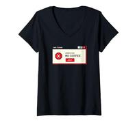 Mujer Error 404 Popup No se encontró café Divertido Amante de la cafeína - TFS Camiseta Cuello V