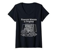 Mujer Error financiero PC Gaming Programador Gamer Ordenador Camiseta Cuello V