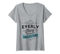 Mujer Es Algo Eterno Que entenderías Divertido Everly Camiseta Cuello V