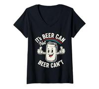 Mujer Es cerveza, no puede la cerveza, no puede ser divertido beber para hombres y mujeres Camiseta Cuello V