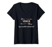 Mujer Es Cosa de Venus, no lo entenderías | Nombre de Regalo - Camiseta Cuello V