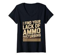 Mujer Es Curioso Que me parezca inquietante tu Falta de munición - Vintage Pro Gun Camiseta Cuello V